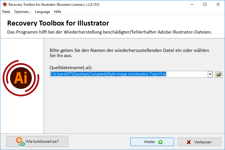 Illustartor-Datei wiederherstellen