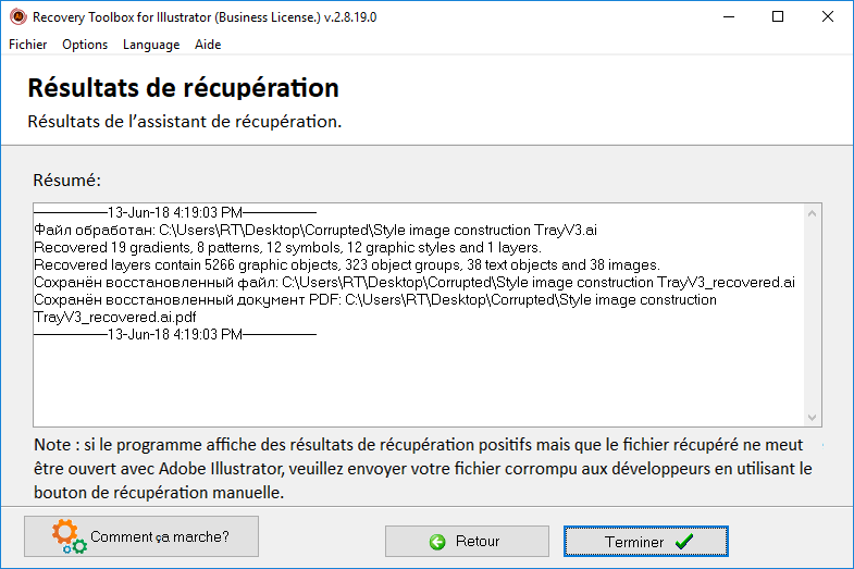 outil de visualisation des fichiers Adobe Illustrator corrompus