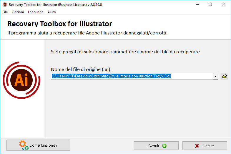 recuperare il file illustartor