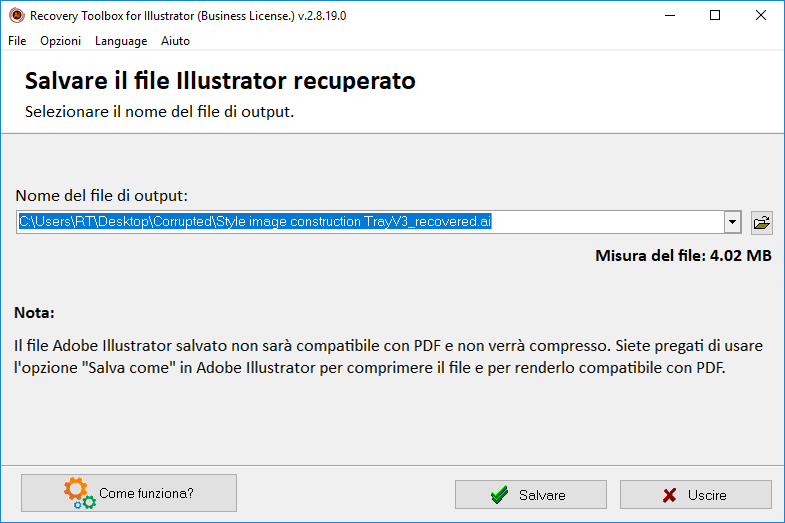 strumento di riparazione di illustrator