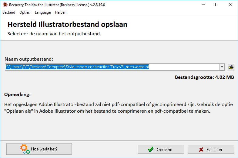 illustrator reparatieprogramma