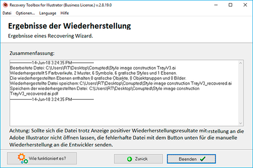 Adobe Illustrator-Dateiwiederherstellungstool